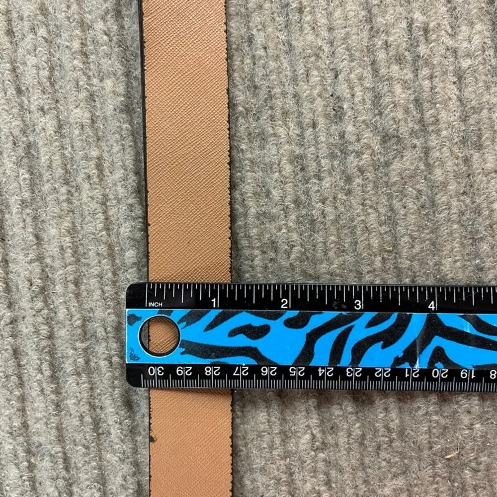 Comfort Click Mens Ratchet Belt Tan Brown Leather Adjustable Silver Buckle 46.5
